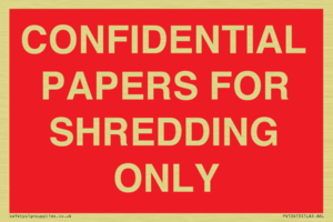 CONFIDENTIAL PAPERS FOR SHREDDING ONLY